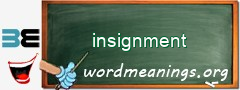 WordMeaning blackboard for insignment